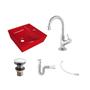 Imagem de Kit Cuba Aq33 Volcano com Torneira 1198 e Válvula Click com Sifão e Flexível