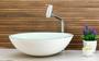 Imagem de Kit cuba de vidro p/ banheiro com torneira link gourmet e valvula click up - modelo redonda 35cm várias cores