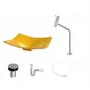 Imagem de Kit Cuba F44 com Torneira Link 1062 Metal e Válvula Click 1''B + Sifão Pvc e Flexível Compace