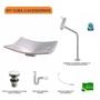 Imagem de Kit Cuba F44 com Torneira Link 1062 Metal e Válvula Click 1 Pol. e Sifão PVC e Flexivel