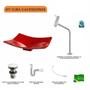 Imagem de Kit Cuba F44 com Torneira Link 1062 Metal e Válvula Click 1 Pol. e Sifão PVC e Flexivel