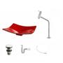 Imagem de Kit Cuba F44 com Torneira Link 1062 Metal e Válvula Click 1 Pol. e Sifão PVC e Flexivel