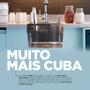 Imagem de Kit Cuba Gourmet com Acessórios Solo 35x40 e Válvula e Tampa Decorativa e Escorredor Arell