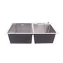 Imagem de Kit Cuba Inox Quadra Dupla 78 X 43 Cm Com Válvula Acessórios