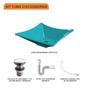 Imagem de Kit Cuba L34 C/Válvula Click 1 1/2'' (4,0cm) + Sifão Pvc + Flexível