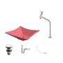 Imagem de Kit Cuba L34 com Torneira Link 1062 Metal e Válvula Click 1 1/2" + Sifão PVC e Flexível Compace