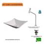 Imagem de Kit Cuba L34 com Torneira Link 1062 Metal e Válvula Click 1"G Compace