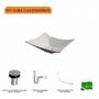 Imagem de Kit Cuba L38 C/Válvula Click 1"B (2,6cm) + Sifão PVC + Flexível Compace