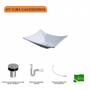 Imagem de Kit Cuba L38 C/Válvula Click 1"B (2,6cm) + Sifão PVC + Flexível Compace