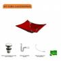 Imagem de Kit Cuba L38 C/Válvula Click 1"G + Sifão PVC + Flexível Compace