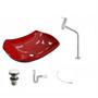 Imagem de Kit Cuba L42 com Torneira Link 1062 Metal e Válvula Click 1 1/2" + Sifão PVC e Flexível Compace