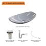 Imagem de Kit Cuba L45 C/Válvula 1'' (2,6cm) + Sifão Pvc + Flexível