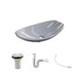Imagem de Kit Cuba L45 C/Válvula 1'' (2,6cm) + Sifão Pvc + Flexível