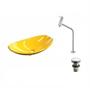 Imagem de Kit Cuba L45 com Torneira Link 1062 Metal e Válvula Click 1 1/2" Compace
