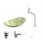 Imagem de Kit Cuba L45 com Torneira Link 1062 Metal e Válvula Click 1 1/2" + Sifão Cromado e Flexível