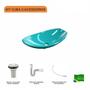 Imagem de Kit Cuba L45 com Válvula 1'' + Sifão Pvc e Flexível Compace
