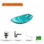 Imagem de Kit Cuba L45 com Válvula Click 1 1/2'' + Sifão Cromado e Flexível Compace