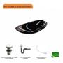 Imagem de Kit Cuba L45 com Válvula Click 1 1/2'' + Sifão Cromado e Flexível Compace