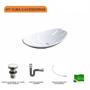 Imagem de Kit Cuba L45 com Válvula Click 1 1/2'' + Sifão Cromado e Flexível Compace