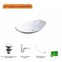 Imagem de Kit Cuba L45 com Válvula Click 1"G + Sifão PVC e Flexível Compace