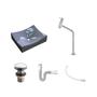 Imagem de Kit Cuba ML44 C/Torneira Link 1062 Metal + Válvula Click 1''G + Sifão Pvc + Flexível