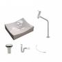 Imagem de Kit Cuba ML44 com Torneira Link 1062 Metal e Válvula 1 Pol. com Sifão PVC e Flexível Compace