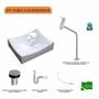 Imagem de Kit Cuba ML44 com Torneira Link 1062 Metal e Válvula Click 1"B Pol.com Sifão PVC e Flexível Compace