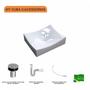 Imagem de Kit Cuba ML44 com Válvula Click 1"B Pol. com Sifão PVC e Flexível Compace