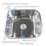 Kit Cuba N3 Inox Alto Brilho 40x34x17 Tecnocuba Com Dosador Imagem de Kit Cuba N3 Inox Alto Brilho 40x34x17 Tecnocuba Com Dosador