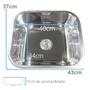 Kit Cuba N3 Inox Alto Brilho 40x34x17 Tecnocuba Com Dosador Imagem de Kit Cuba N3 Inox Alto Brilho 40x34x17 Tecnocuba Com Dosador
