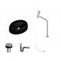 Imagem de Kit Cuba OV39 C/Torneira Link 1062 Metal e Válvula Click 1 Polegada B e Sifão Cromado e Flexível Com