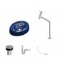 Imagem de Kit Cuba OV39 C/Torneira Link 1062 Metal e Válvula Click 1 Polegada B e Sifão Pvc e Flexível Compace