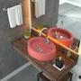 Imagem de Kit Cuba OV43 com Torneira Luxo 1195 Metal e Válvula Click 1 Polegada G e Sifão Cromado e Flexível C
