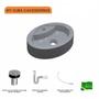 Kit Cuba OV43 com Válvula Click 1 Polegada B e Sifão Pvc e Flexível Compace Imagem de Kit Cuba OV43 com Válvula Click 1 Polegada B e Sifão Pvc e Flexível Compace