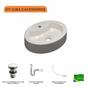 Imagem de Kit Cuba Ov43 com Válvula Click 1 Polegada G e Sifão Pvc e Flexível Compace