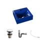 Imagem de Kit Cuba Q32 C/Válvula Click 1 1/2'' (04cm) + Sifão Cromado + Flexível