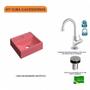Imagem de Kit Cuba Q32 com Torneira 1198 Metal e Válvula Click 1''B Compace