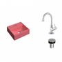 Imagem de Kit Cuba Q32 com Torneira 1198 Metal e Válvula Click 1''B Compace