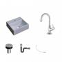 Imagem de Kit Cuba Q32 com Torneira 1198 Metal e Válvula Click 1"B + Sifão Cromado e Flexível Compace