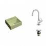Imagem de Kit Cuba Q32 com Torneira 1198 Metal e Válvula Click 1 Pol. 1/2