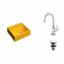 Imagem de Kit Cuba Q32 com Torneira 1198 Metal e Válvula Click 1 Pol.