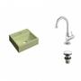 Imagem de Kit Cuba Q32 com Torneira 1198 Metal e Válvula Click 1 Pol.