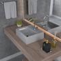 Imagem de Kit Cuba Q32 com Torneira C50 e Válvula ABS, Sifão PVC e Flexível Compace