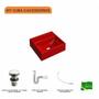 Imagem de Kit Cuba Q32 com Válvula Click 1/2, Sifão PVC e Flexível Compace