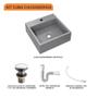 Imagem de Kit Cuba Q355 C/Válvula Click 1 1/2'' (04cm) + Sifão Pvc + Flexível