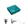 Imagem de Kit Cuba Q39 C/Válvula Click 1''G + Sifão Cromado + Flexível