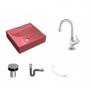 Imagem de Kit Cuba Q39 com Torneira 1198 Metal e Válvula Click 1''B e Sifão Cromado e Flexível Compace