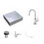 Imagem de Kit Cuba Q39 com Torneira 1198 Metal e Válvula Click 1"B + Sifão PVC e Flexível Compace