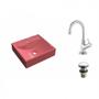 Imagem de Kit Cuba Q39 com Torneira 1198 Metal e Válvula Click 1 Pol. 1/2