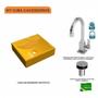 Imagem de Kit Cuba Q39 com Torneira Luxo 1195 e Válvula Click 1"B Pol. Compace